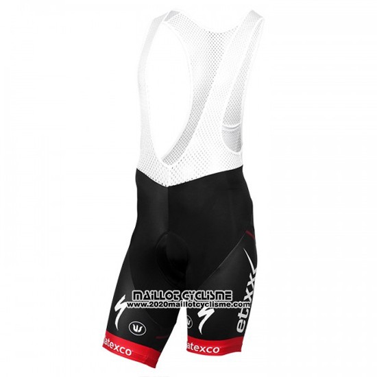 2016 Maillot Ciclismo Etixx Quick Step Rouge et Noir Manches Courtes et Cuissard